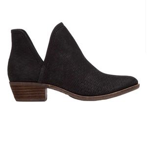 Lucky Brand Baley Perforated Black Booties